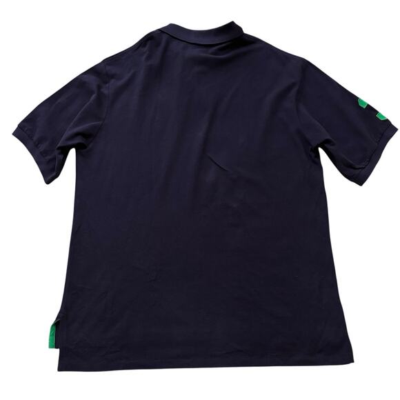 Polo Ralph Lauren Big Pony Polo Shirt XLT Navy Orange Yellow Placket Green 3 NEW - Picture 5 of 7